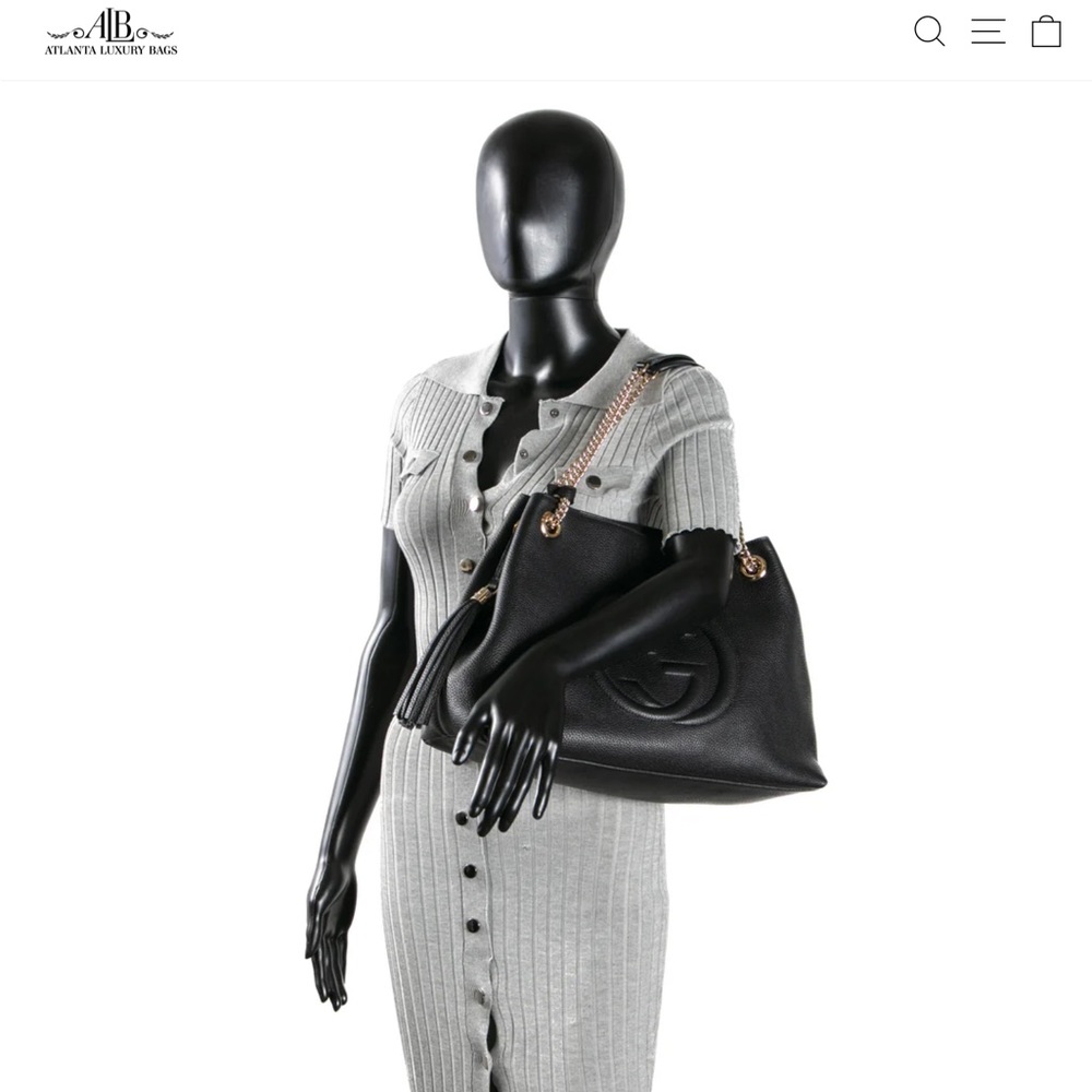 Gucci Black Leather Shoulder Bag